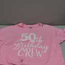 50th Birthday Crew Pink T-Shirt Large