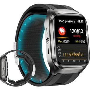 Smart Watch,2.06" AMOLED HD Large Screen,Voice Broadcast,Air Pump Air Bag,Bluetooth Call,24/7 Heart Rate Blood Oxygen Sleep Monitoring,Activiy Tracker,SOS, Black