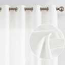 COLLACT White Curtains 84 Inch Length 2 Panels Set Linen Textured Casual Weave Living Room Curtain Light Weighted Drapes for Bedroom Grommet Top Light Filtering Farmhouse Window Treatments