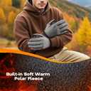 Sukeen Winter Gloves Men Women Touchscreen Anti-Slip Sports Gloves Lightweight Cold Weather Warm Gloves for Running, Cycling (Large, Grey)