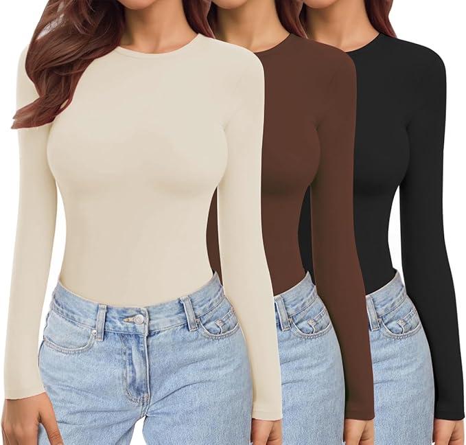 Ekouaer Womens 3 Pack Long Sleeve Shirts Crew Neck Stretch Fitted Underscrubs Trendy Basic Tops Lightweight Thermal Tee
, M Ekouaer Womens 3 Pack Long Sleeve Shirts Crew Neck Stretch Fitted Underscrubs Trendy Basic Tops Lightweight Thermal Tee
, M