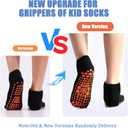 SkiBeaut Kid Trampolines Socks Ankle Grips Non Slip Child Socks for Boys Girls 2-5/6-9/10-13 Years (Black)