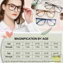 MARE AZZURO Oversized Reading Glasses Women Lightweight Large Readers 1.0 1.25 1.5 1.75 2.0 2.25 2.5 2.75 3.0 3.5 4.0 5.0 6.0 (Brown)