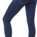 Nirlon Women's Jeggings High Waist Tummy Control Jean Leggings with Pockets for Women (Size 18-20)