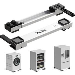 KVRG Appliance Rollers Heavy Duty,Newest Extendable Appliance Sliders,Liftable Washing Machine Base,Easily Move Washer and Dryer Machines,Refrigerators,Furniture-White