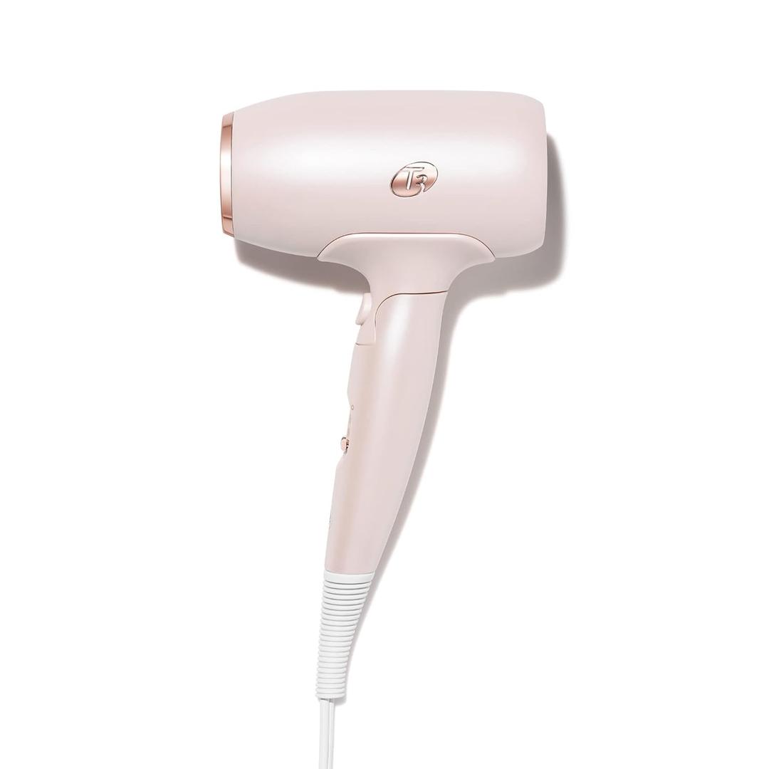 T3 Afar Lightweight Travel-Size Hair Dryer with Auto Dual Voltage, Folding Handle, Fast Drying, Lightweight and Ergonomic, Frizz Smoothing, Multiple Heat and Speed Combinations