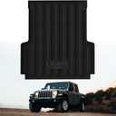 LASFIT 5FT Bed Mat for Jeep Gladiator JT 2025 2024 2023 2022 2021 2020 (60 inches), All Weather TPE Custom Fit Truck Bed Mat Truck Cargo Bed Liner, Black