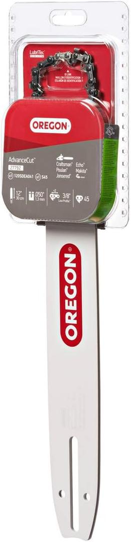 Oregon 12 Chainsaw Bar & S45 Chain, Fits Echo, Makita, Craftsman, Husqvarna and More (27792)