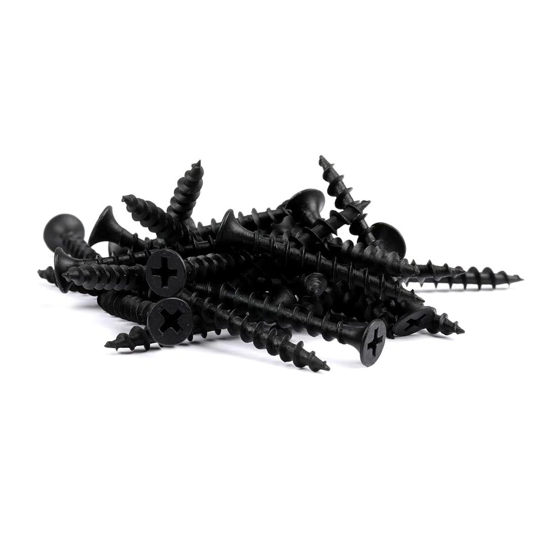 Drywall Screws #8x1-1/2 Coarse Thread Bugle Head Black Phosphate for Drywall, Wood and Furniture 100PCS