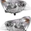 Garage-Pro Driver and Passenger Side Headlight for Chrysler Sebring 2007-2010 Halogen With bulb(s) Convertible & Sedan, Type 1 Replaces# 5303747AG-PFM 5303747AF 5303746AG-PFM 5303746AF