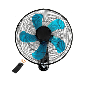 20 Inch Wall Mount Fan with Remote, 3-speed Wall Oscillating Quiet Fan with 5 Blades, Adjustable Tilt and Timing, High Velocity Wall-Mounted Fans for Bedroom, Gym, Office, Warehouse, Garage, Blue