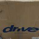 Drive Medical 10257BL-1 4 Wheel Rollator Walker With Seat, Steel Rolling Walker, Height Adjustable, 7.5" Wheels, Removable Back Support, 300 Pound Weight Capacity, Blue