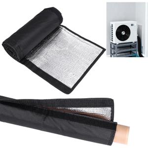 3 Layers HVAC Copper Pipe Insulation Cover, 70.86x10.03 Inch AC Pipe Insulation Outdoor, Oxford Cloth with Foil Sleeve for Protection from Sun and Cold