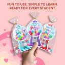 3 x Gumball Valentines Cards - 36 Packs Gumball Machine DIY Valentine's Day Cards Exchange for Kids School, Boys, Girls, Toddlers, Party Favors - 3.2''x 4.7'' 6 Card Designs (Candy Not Included)