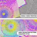 Floral Paisley Pattern Head Scarf Silk Feel Like Blue Vintage Flower Ethnic Folk Style Bandana Soft for Women Girls