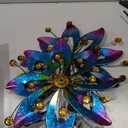 59" Solar Wind Spinner Outdoor Color Changing LED Garden Yard Decor - Pack of 2
