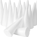 YURN Craft 16 Pack Foam Cones for Crafts, Foam Trees Cones, 2.91×7.87 in Cones Shaped Foam for Christmas Decorations, Gnomes, and DIY Art Projects.