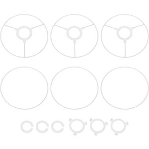 PATIKIL 7 Inch Lamp Shade Ring, 5 Pieces Lamp Shade Frame with E27 to E26 or E17 Adapter Lampshade Frame Wire for DIY Drum Lampshade Table Floor Lamp