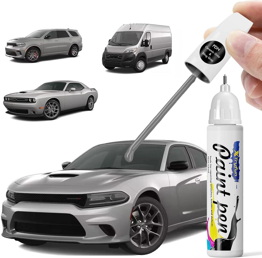 PDN Destroyer Gray/Ceramic Gray Touch Up Paint Compatible with Dodge, DIY Car Paint Scratch Repair, Automotive Paints, Quick & Easy Fix Scratch Repair for Challenger/Durango/Charger/Journey