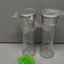 Home EC Premium Stainless Steel Sea Salt and Pepper Grinder Set of 2 - Adjustable Ceramic - Tall Glass Salt and Pepper Shakers - Kitchen Spice Mill W/Funnel & EBook