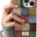 Trendy Aesthetic Cute Colorful iPhone 15 Case Shockproof Design Slim Fit Protective Cover Phone Case with for Women Girls (Colored squares)