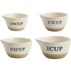 Ceramic Milk Measuring Cup Egg Measuring Bowl Baking Bowl, set of 4