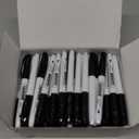 SMELHA Permanent Markers, 100 Pack Black Permanent Marker Pens, Black Permanent Marker set bulk ，Fine Tip, Waterproof, 1S Drying, smooth writing,durable, works on Plastic, Glass, Metal, Wood and Stone