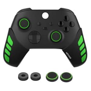 NiTHO Controller Silicone Grip for Xbox One/ Xbox Series X/ S, Set of 2 Anti-Slip Protective Grip, Set of 2 Thumb Grip Caps and Analog Mini-Stick Precision Rings, Accessories for Xbox Controller - Green