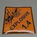 ComplianceSigns.com E x plosive 1.4 DOT Safety Sign, 10.75 in. Magnetic for Hazmat, Resists UV, Chemicals, Abrasion, Moisture, American Made Safety Signs for The Workplace