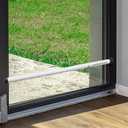 BsBsBest Sliding Door Security Bar 16.5" to 51" Sliding Door Lock Heavy Duty Sliding Glass Patio Door Security Bar Window Security Bar Inside Childproof Adjustable Interior Extra Long White