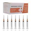 25 Gauge 1 inch Needle with Syringe(30 Pack) , 3ml Luer Lock Disposable Syringes with Needle ,Individually Wrapped