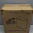 Sooyee 10 Liter Rectangular Plastic Trash Can Wastebasket with Press Type Lid,2.4 Gallon Garbage Container Bin for Bathroom,Powder Room,Bedroom,Kitchen,Craft Room,Office,(Gray)