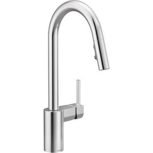 Moen Align Chrome One-Handle Modern Kitchen Pulldown Faucet with Reflex Docking System and Power Clean Spray Technology, 7565