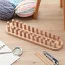 Novabright 64 Inch Chunky Blanket Loom Kit Adjustable Wood Chunky Yarn Loom Knitting Beech Wood No Needle Hand Reusable for Beginners, Home, Craft Gift