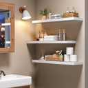 HOOBRO Floating Shelves for Wall, Wall Mounted Shelf Set of 2, 31.5" Hanging Shelf with Invisible Brackets, for Wall Decor Storage in Bathroom Bedroom Kitchen Living Room Office, White WT80BJP201