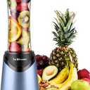 La Reveuse Smoothies Blender Personal Size 300 Watts with 18 oz BPA-free Portable Travel Sports Bottle (Light Blue)