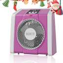 HEATIT Space Heater for Indoor, Digital Display with Thermostat, 1-12H Timer, Fan Mode,1500W/750W, Electric Space Heater for Office, Bedroom,Pink,10.6"Dx7.0"W x 11.8"H