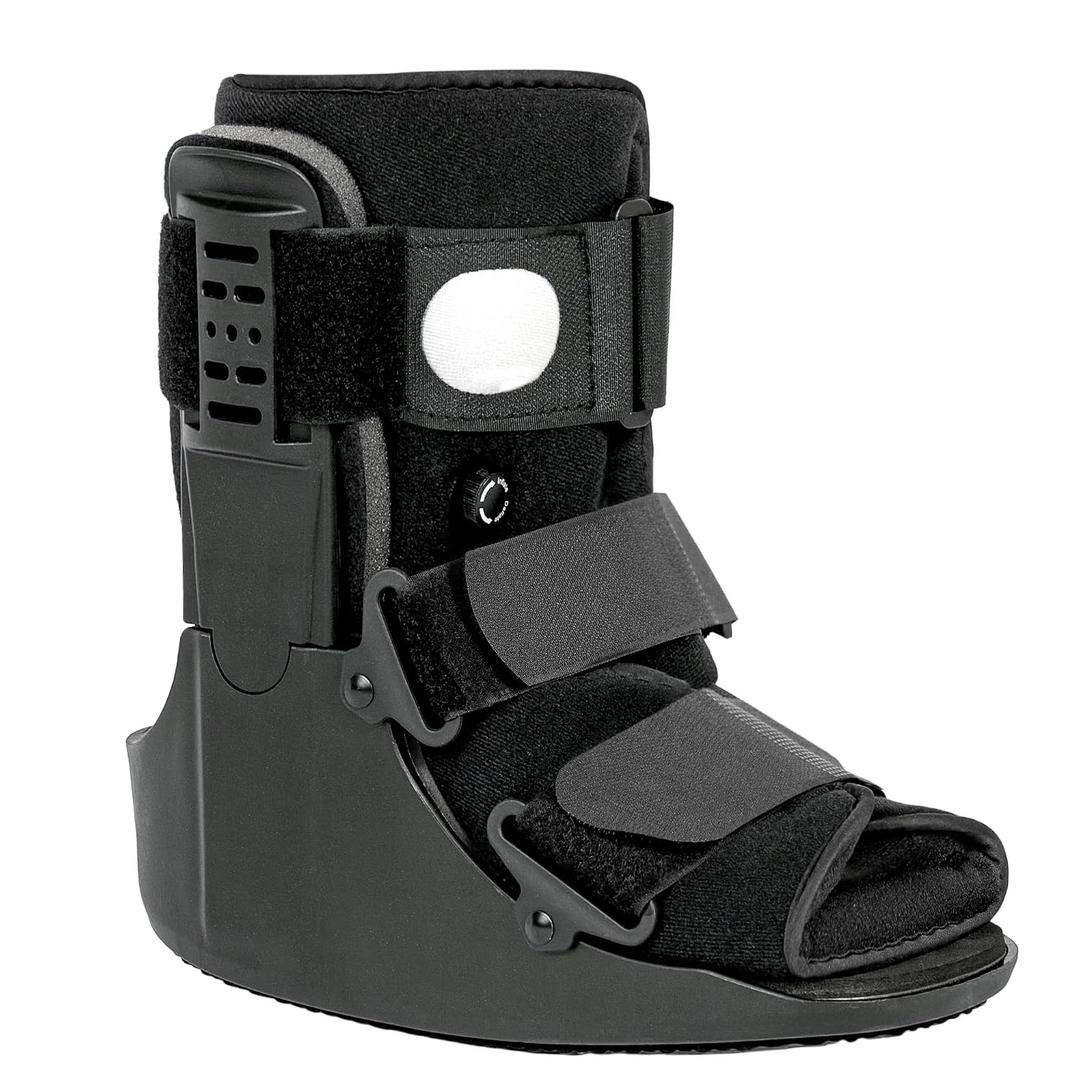 Jewlri Air Walker Boot, Fracture Boot Short Walking Protection Fits Left or Right Foot Ankle Support for Injuries Fractures Sprains Black Large