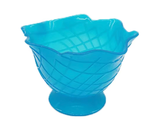 Ceramic Ice Cream Bowl, Plastic, Pack of 8, Blue