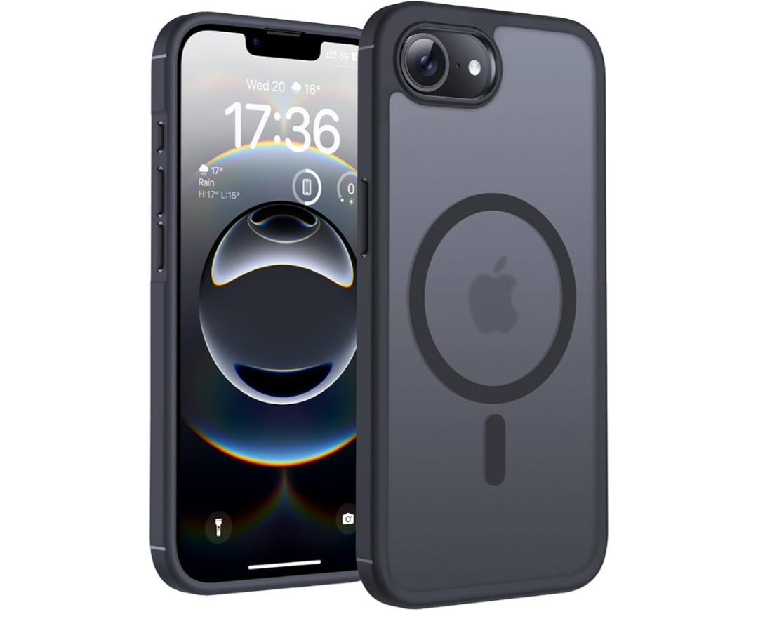 TOCOL for iPhone 17 Pro Case, Compatible with Magsafe, Full Camera Protection, Built-in Magnetic Ring, Drop Protection, Translucent Matte Phone Case for iPhone 17 Pro 6.3 inch (Black)
