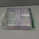 Hoolerry 4 Pcs Hard Clear Zipper Case Makeup Bags Plastic Zipper Pouch Transparent Storage Box Containers for Cosmetics, Snacks, Building Blocks, Puzzles(Clear,7.5 x 3.9 x 2 in,Purple)