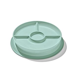 OXO Tot Stick and Stay Suction Divided Plate - Opal (1 Count (Pack of 1))