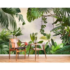 Bormia Tropical Leaf Wall Mural Wallpaper Green Monstera Forest Palm Tree Murals for Living Room Bedroom TV and Sofa Background Kids Rooms