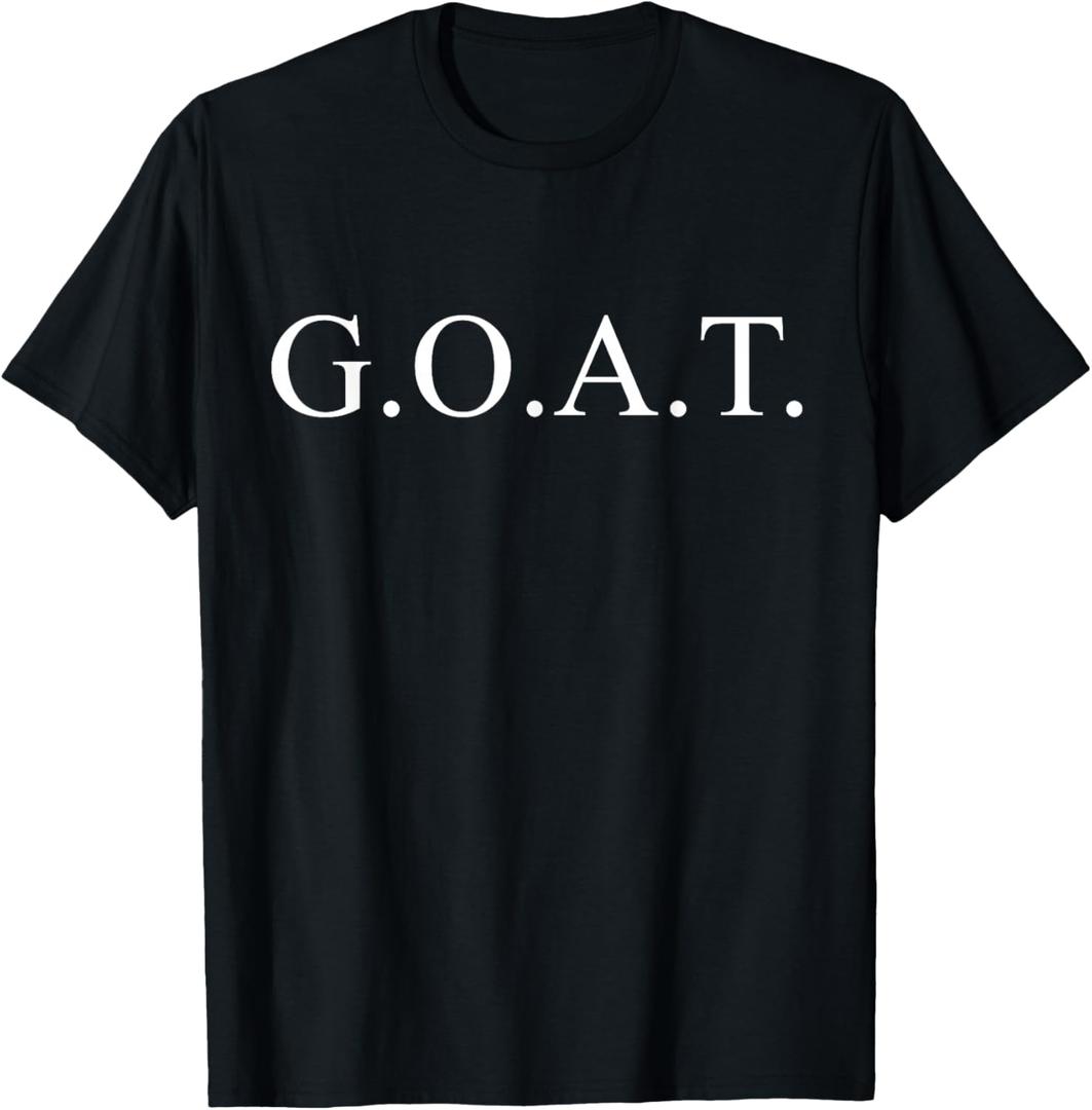 Goat Tshirt for The Greatest of All-Time. Goat T-Shirt, Black , 3XL