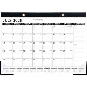 3 x Desk Calendar 2026-2027 – Apr 2026 – Dec 2027, 21 Monthly Desk Calendar, 2026 Large Desk Calendar, 17'' x 12'', 2026-2027 Desk/Wall Calendar with To-do Lists, Desk Pad, Ruled Blocks, Corner Protectors