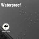 Waterproof Camping Tarp Hammock Rain Fly -14.79.8ft with 2 Poles, Mutifunctional Tent UV Protection Lightweight Tarp, for Camping, Outdoor, Traveling, Hiking (Quadrilateral, Black), 3x4.5m