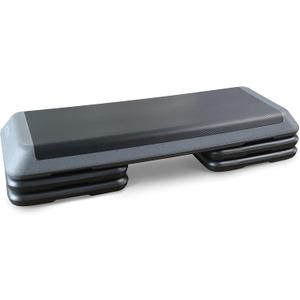 CAP Barbell Adjustable Aerobic Step Platform Exercise Step, Gray, 43.31” L x 15.75” W x 7.87” H