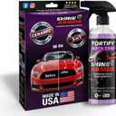 SHINE ARMOR Fortify Quick Coat: 3-in-1 Complete Detailing Spray - Car Wax, Waterless Wash and Ceramic Coating - Paint Protection for Cars, Trucks, Bikes and SUVs, Made in USA, 16floz