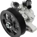 Power Steering Pump 21-5456 with Pulley Fits for 2006 2007 2008 2009 2010 2011 Civic 1.8L, OE-Quality Power Assist Pump, Replace OE 21-5456 55-5822 56110-RNA-A01 36-215668