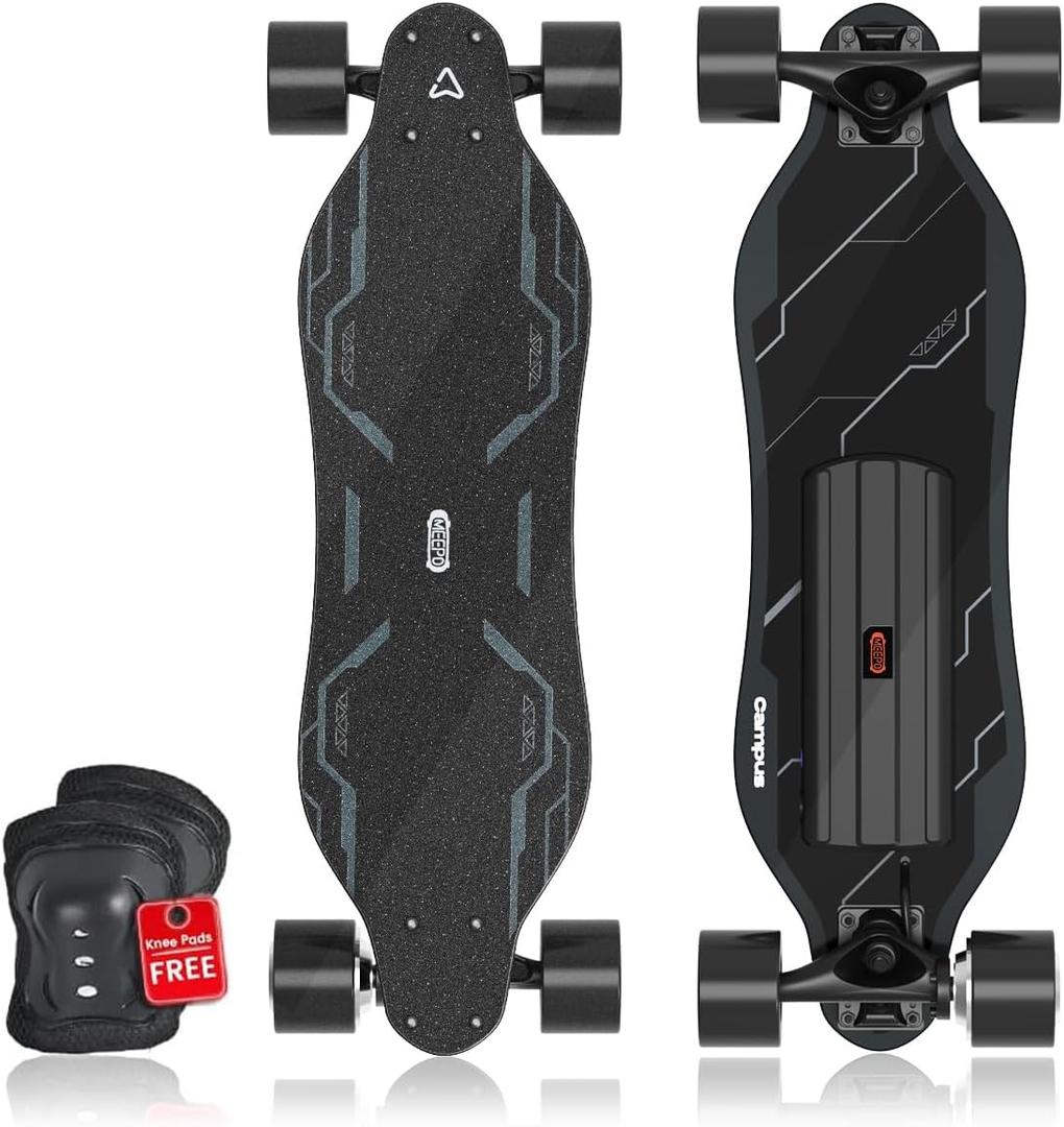 MEEPO Campus V3 Series/Envy Electric Skateboard with Remote, Top Speed Up to 29 Mph, 4 Speed Smooth Braking, Easy Carry Handle Design, Suitable for Adults & Teens